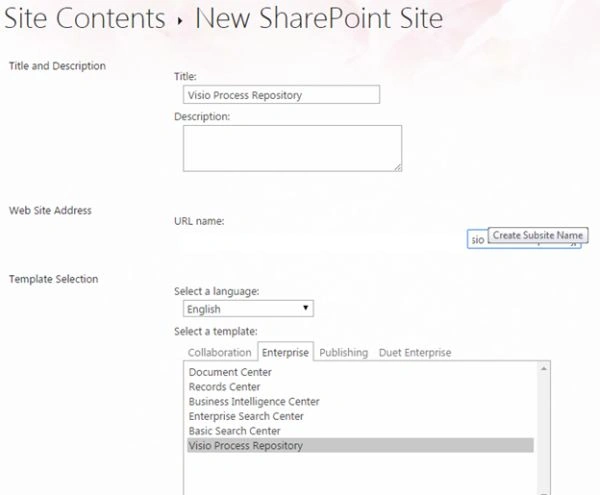 site content