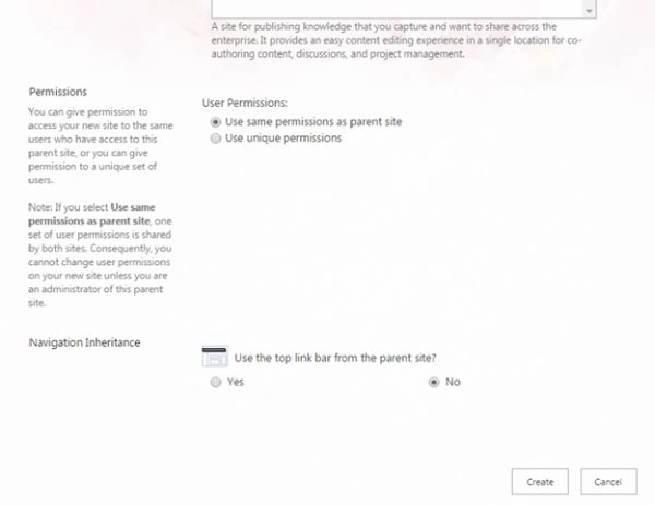 Navigation Inheritance