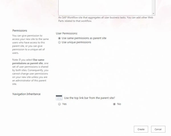 Navigation Inheritance