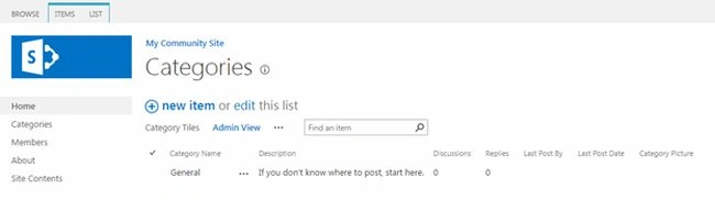 Manage Categories