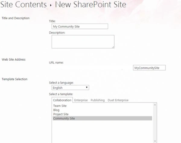 site contents