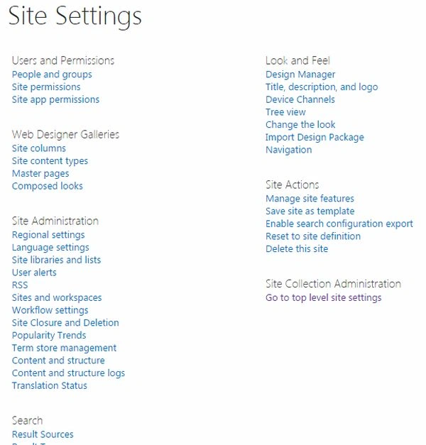 Site setting