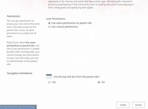 user permission