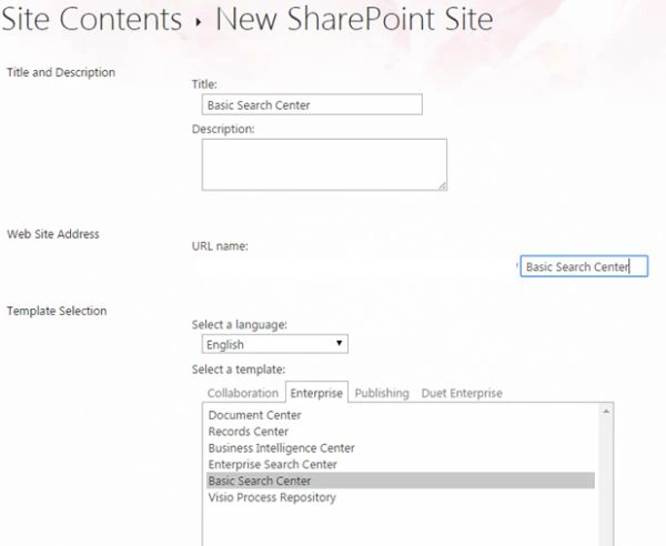 site contents
