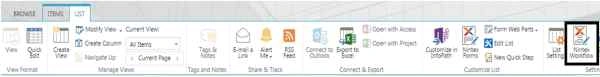 click on Nintex Workflows
