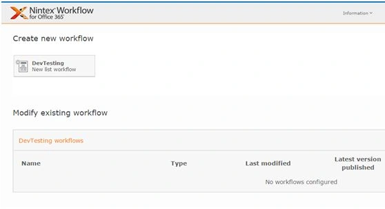 Create new workflow