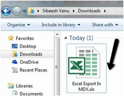 Excel Export In MDX