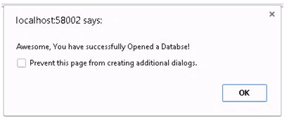 IndexedDB OnSuccess Alert