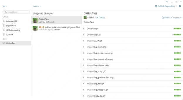 unsynced changes