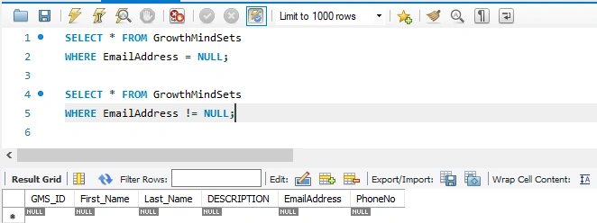 nullvalues