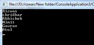 IEnumerable output
