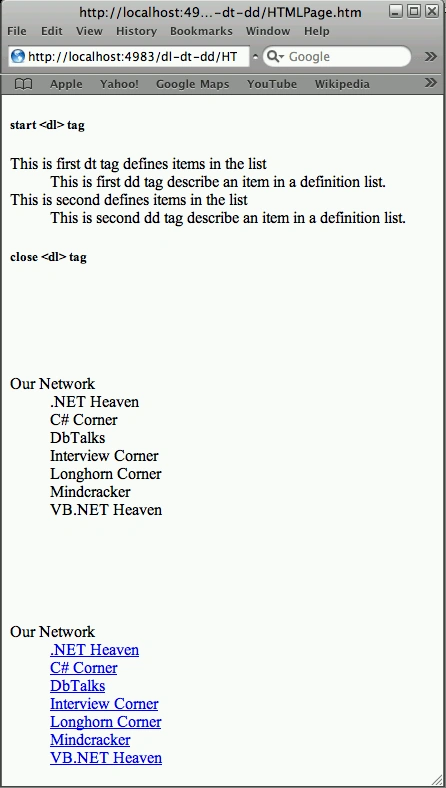 dl,dt,dd tag dl,dt,dd tag