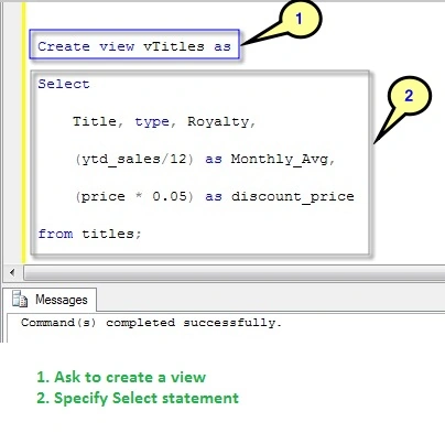 Sql View