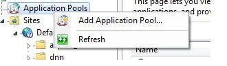 Add application pool