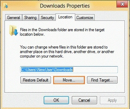 Downloads Location