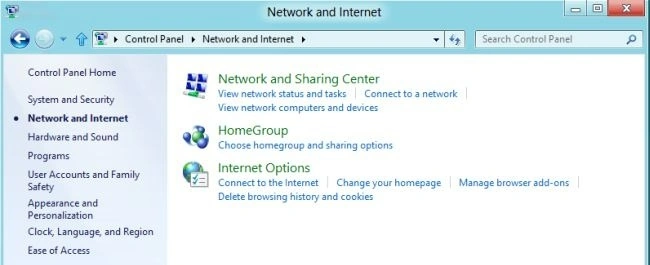 Internet Option