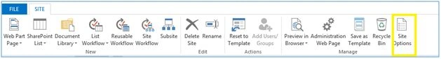 Site Options