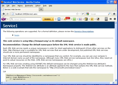 login check through web service 