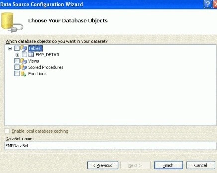 Data source configuration tables-