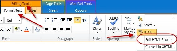 Edit HTML Source