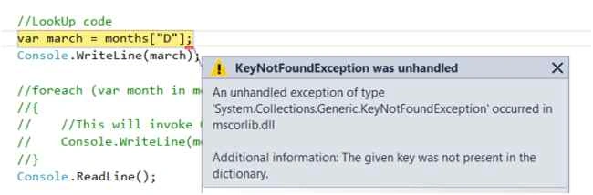 Dictionary in C#