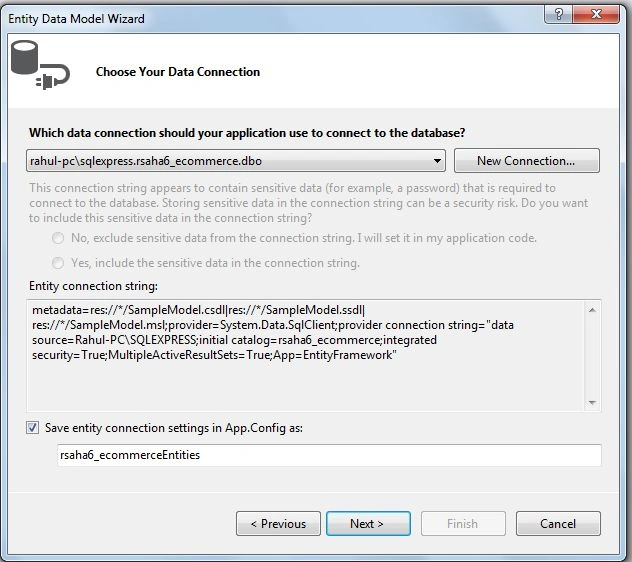 Select data connection