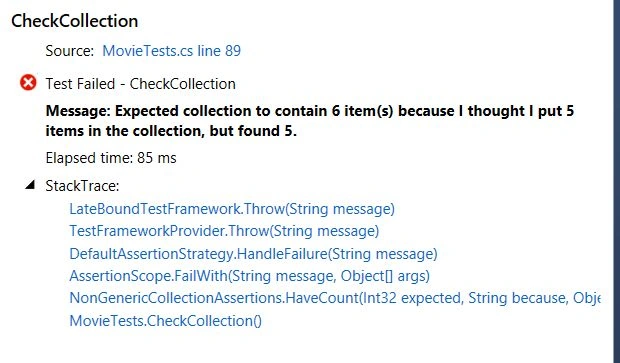 error message