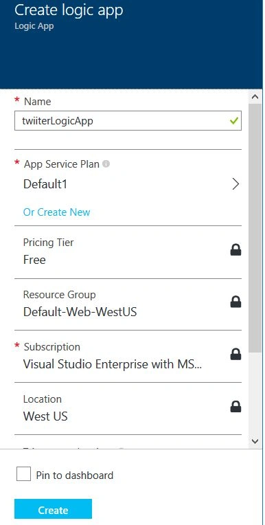 Create logic app