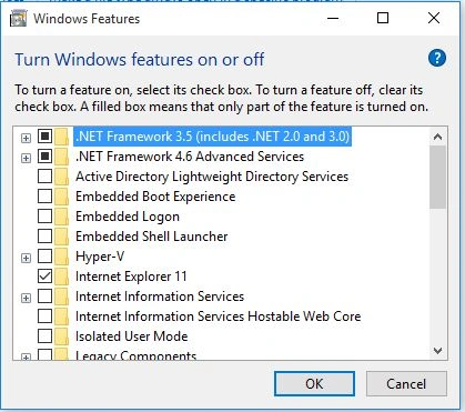 Windows Features