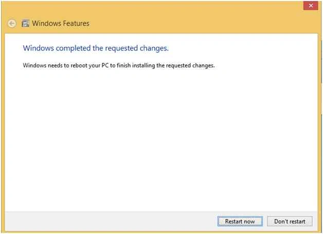 Click restart