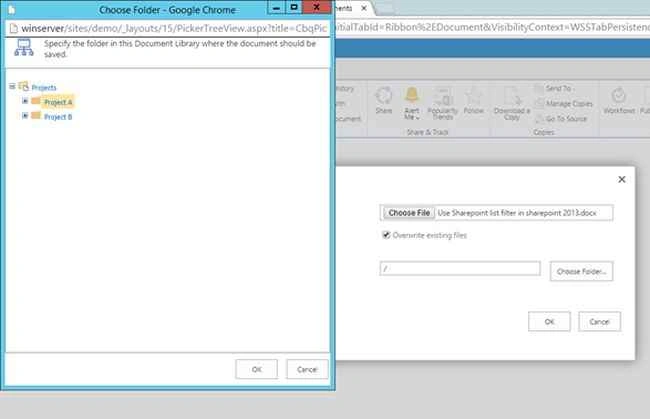 Choose destination folder