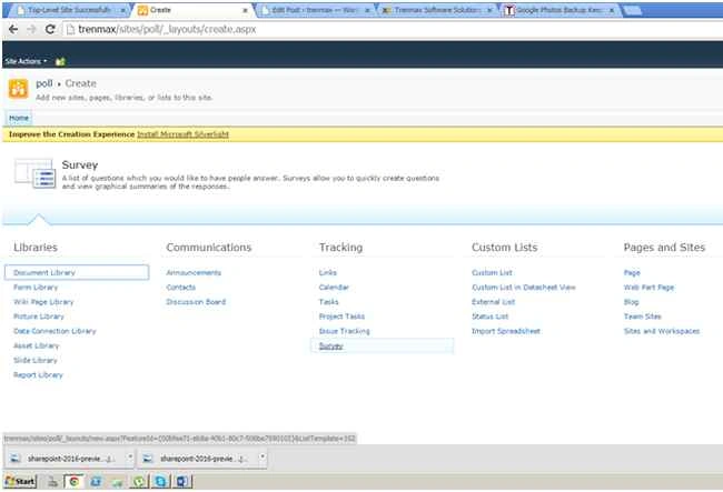 Create a survey