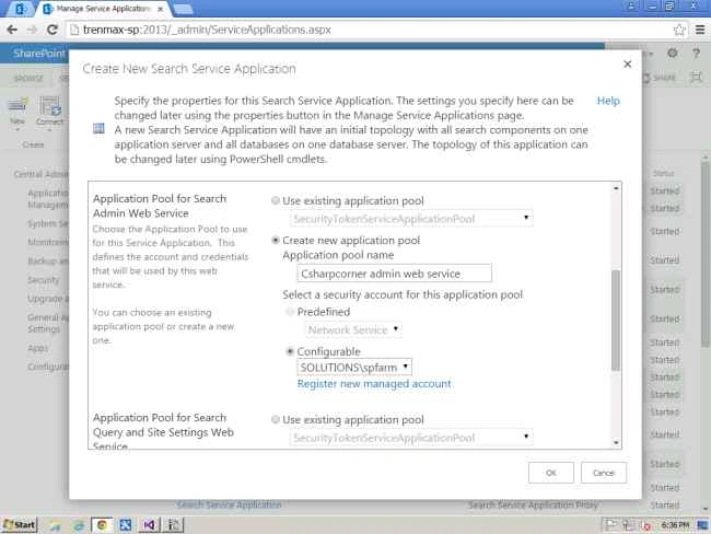 Create a new application pool
