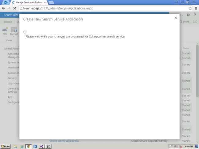 creating a new search service