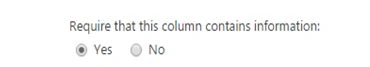 Require this column contain information