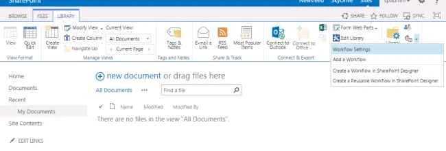 workflow settings