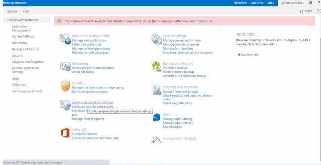 General application settings