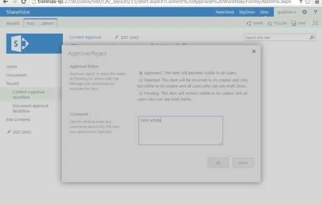 Review and Approve the document