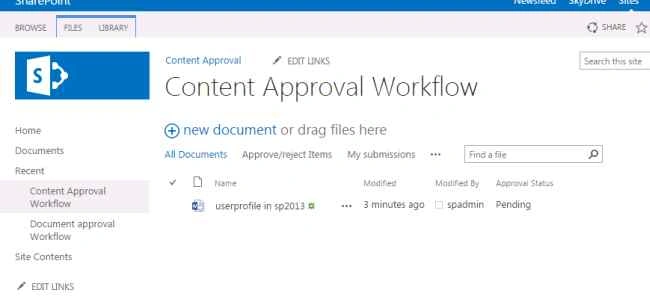 See the approval status
