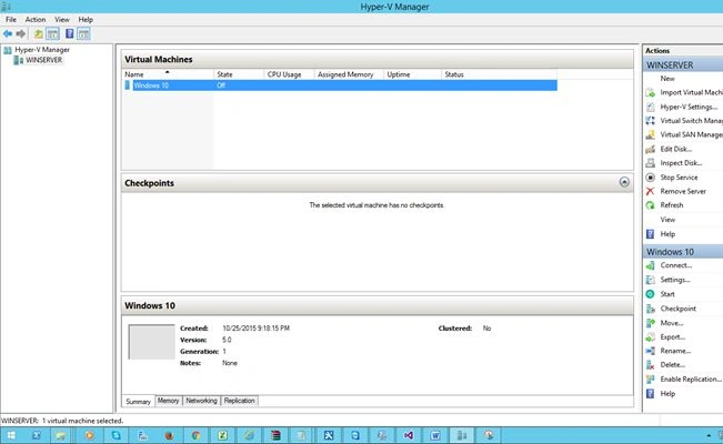 Hyper-V Manager