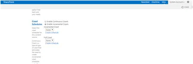 Enable continuous crawl