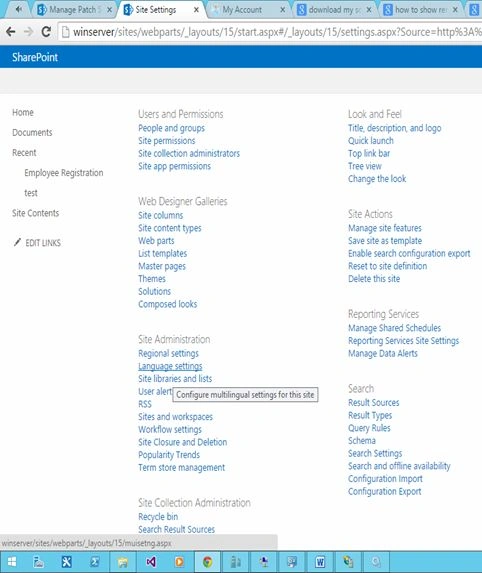Click on setting