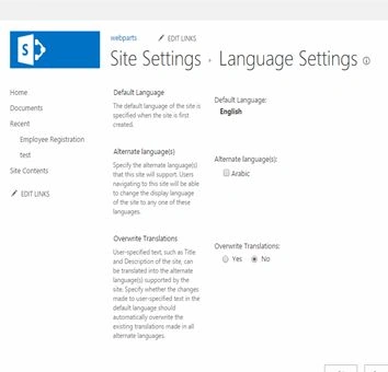 Language Settings