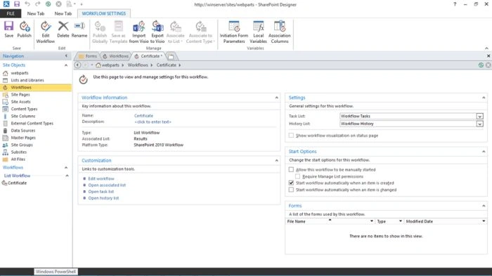 check Start this workflow