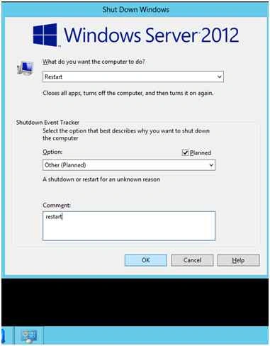 restart the computer