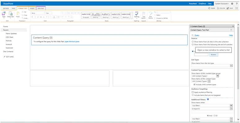 query section select list