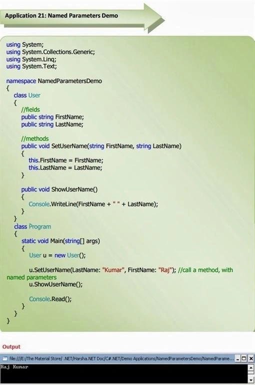 Named Parameters