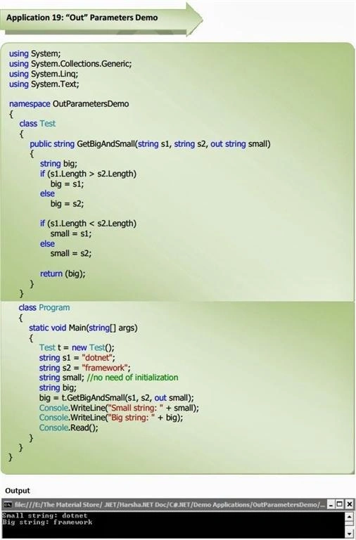 Out - Parameters