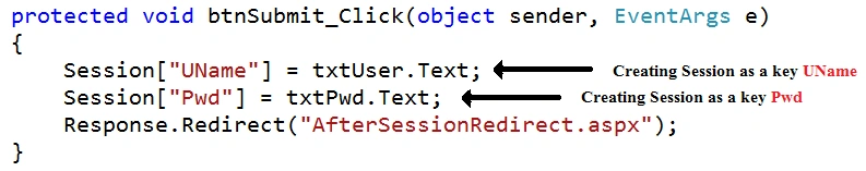 Submit button event code