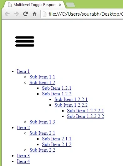 Output page